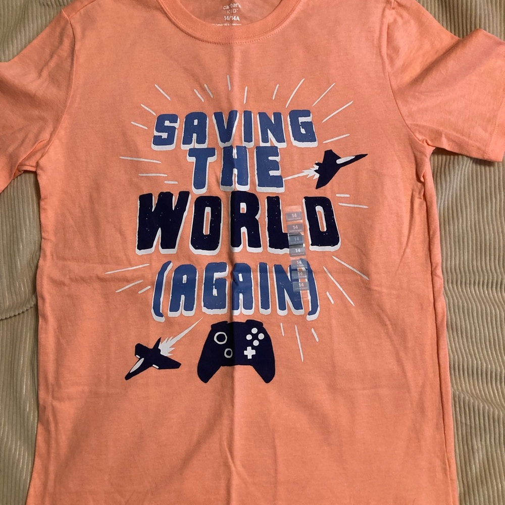 Carter's Orange Short Sleeve Tee Casual Cotton